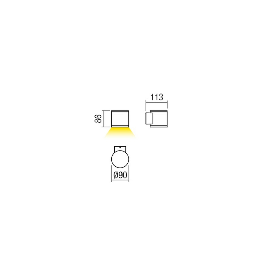 Redo 9596 - LED-ulkoseinävalaisin ETA LED/6W/230V 3000K IP54 ruskea