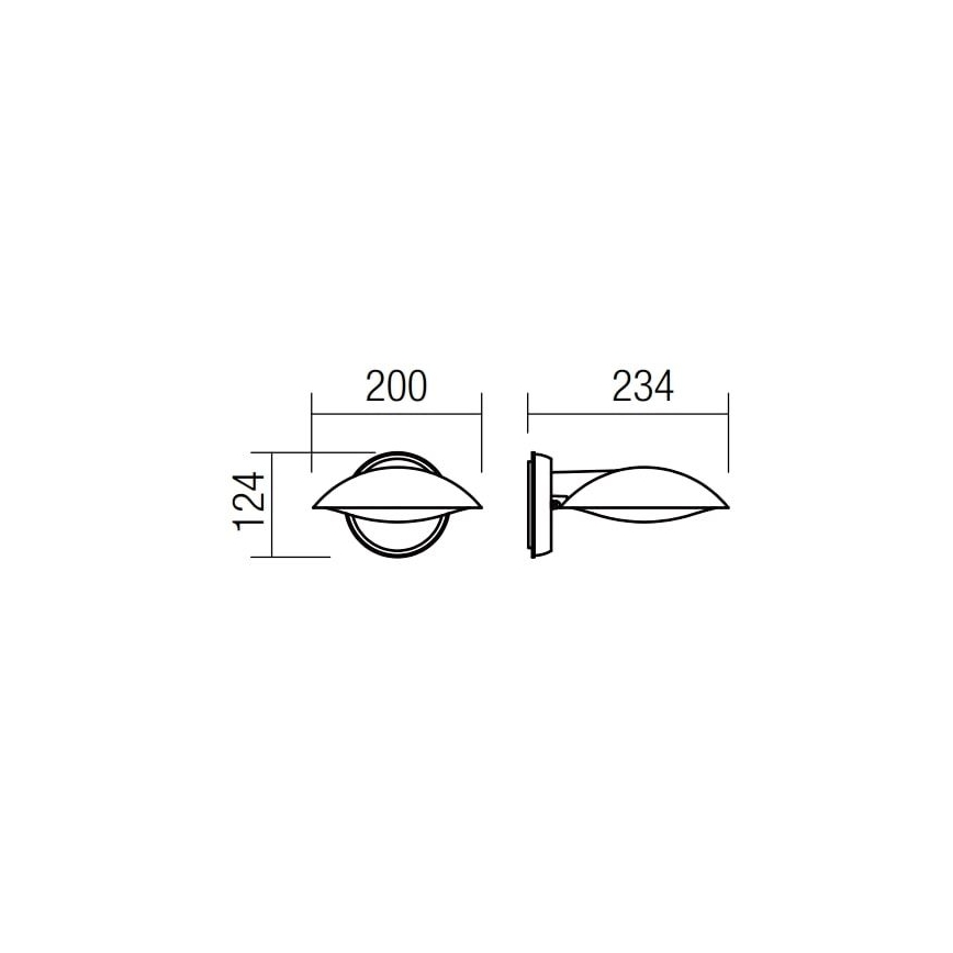 Redo 9617 - LED ulkoseinälamppu CAPP LED/12W/230V IP54 antrasiitti