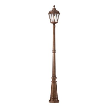 Redo 9662 - Ulkovalaisin ESSEN 1xE27/70W/230V 221,5 cm IP44 ruskea/patina