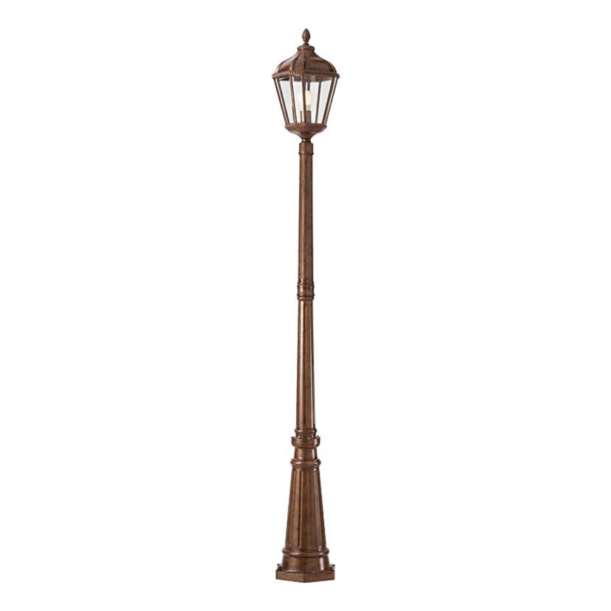 Redo 9662 - Ulkovalaisin ESSEN 1xE27/70W/230V 221,5 cm IP44 ruskea/patina