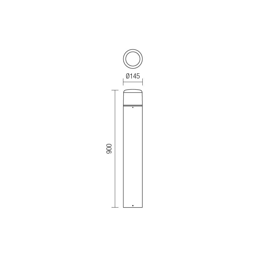 Redo 9683 - LED-ulkovalaisin CYCLO LED/9W/230V 2900-3100K 90 cm IP54 ruskea