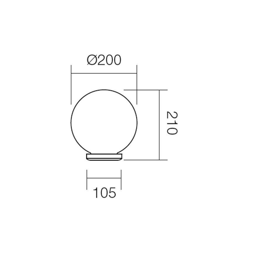 Redo 9761 - Vaihtovarjostin ulkovalaistukseen SFERA halkaisija 20 cm IP44 valkoinen