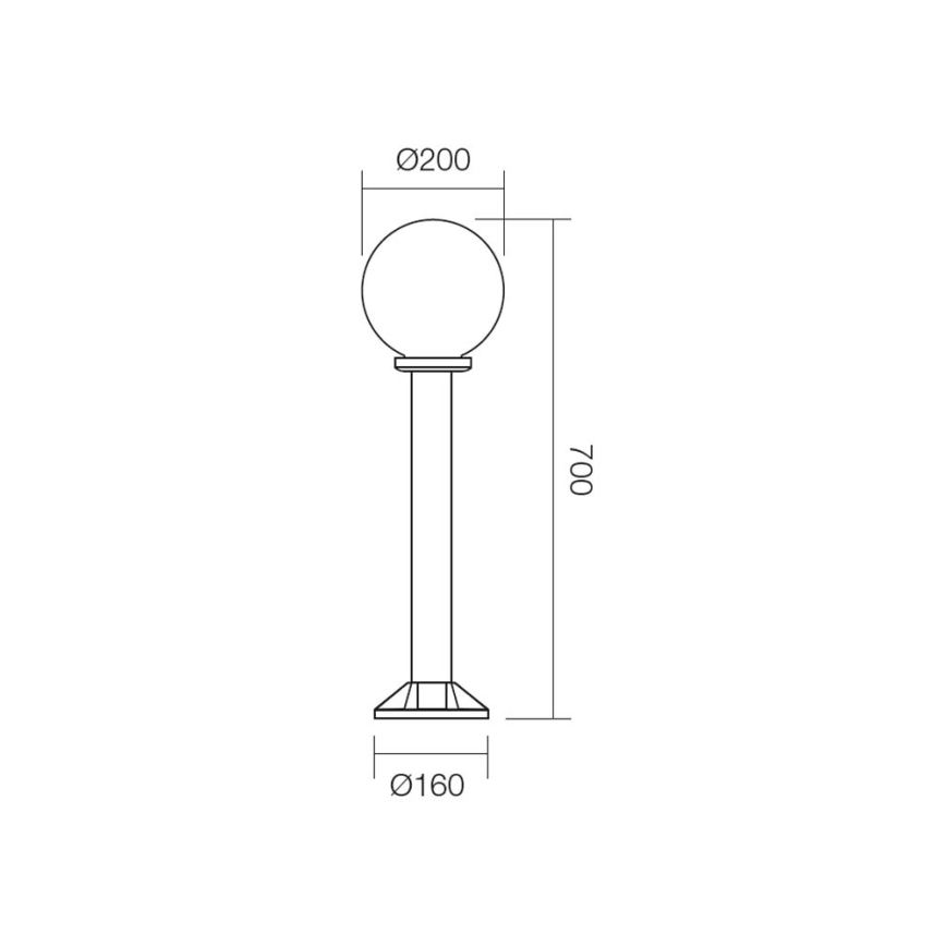 Redo 9768 - Ulkovalaisin SFERA 1xE27/28W/230V IP44