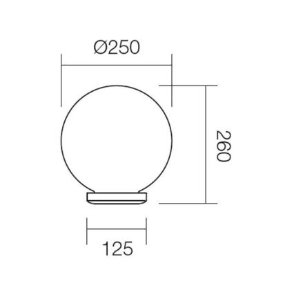 Redo 9770 - Vara-aurinkovarjo ulkovalaisimeen SFERA Ø 25 cm IP44 ruskea