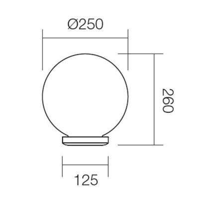 Redo 9771 - Vaihtovarjostin ulkovalaistukseen SFERA halkaisija 25 cm IP44 valkoinen
