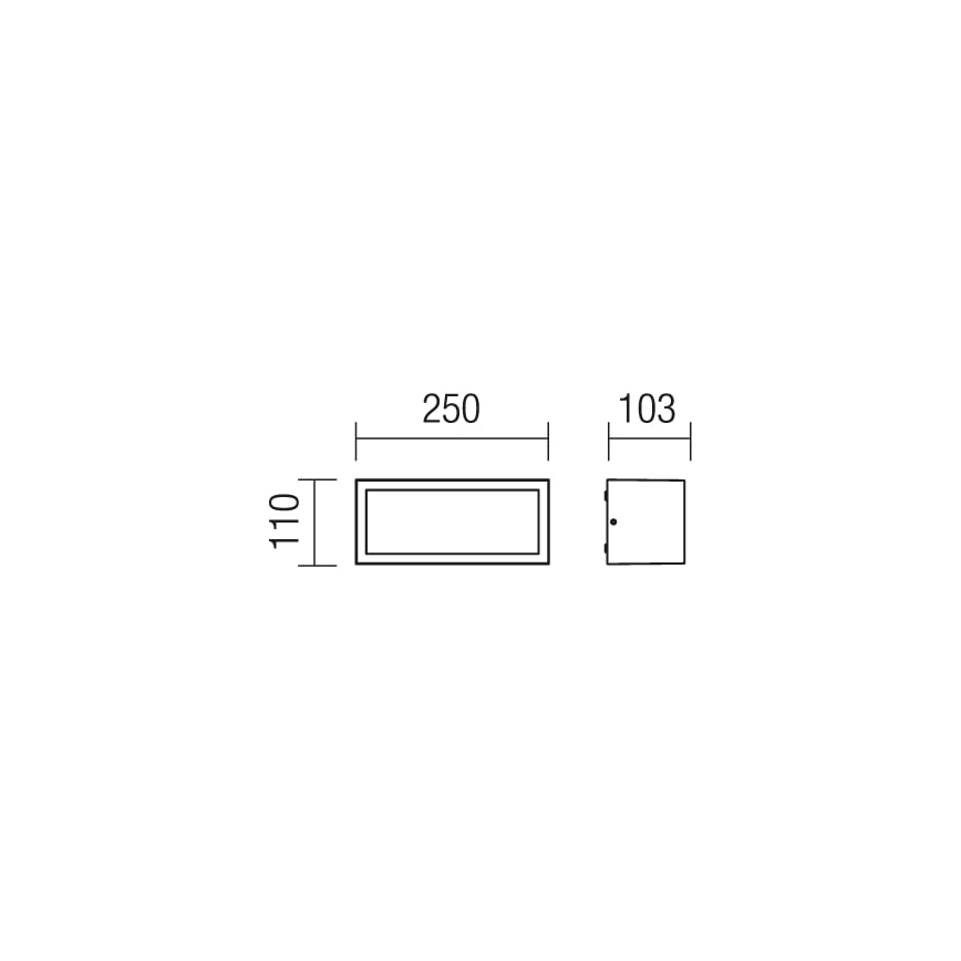 Redo 9897 - Ulkoseinävalaisin BRICK 1xE27/23W/230V IP54