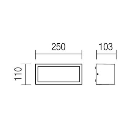 Redo 9898 - Ulkoseinävalaisin BRICK 1xE27/23W/230V IP54
