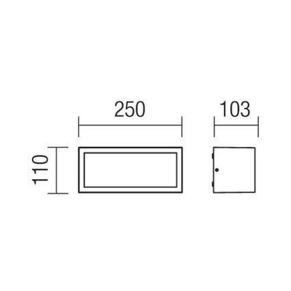 Redo 9899 - Ulkoseinävalaisin BRICK 1xE27/23W/230V IP54