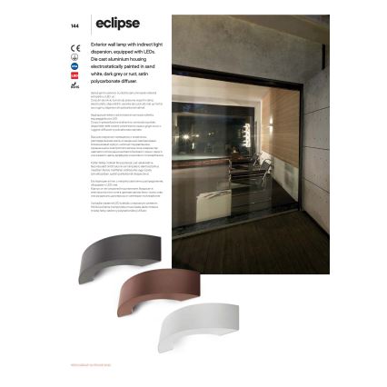 Redo 9904 - LED-ulkoseinävalaisin ECLIPSE 3xLED/3W/230V IP54
