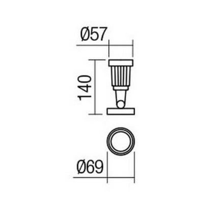 Redo 9997 - LED-ulkolamppu TIM LED/5W/230V 3000K IP65