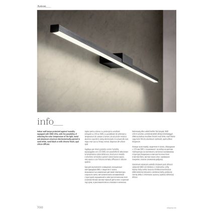 Redo01-3269 - Kylpyhuoneen LED-peilivalo ASTON LED/12W/230V 60 cm CRI 90 IP44 kiiltävä kromi