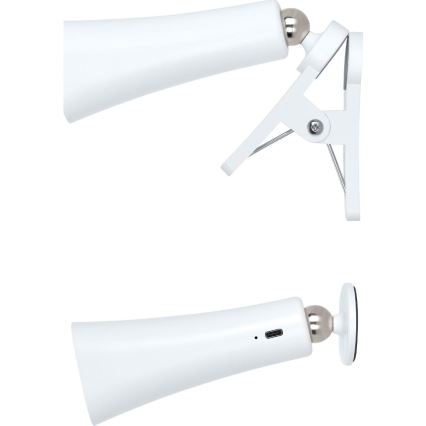 Retlux - himmennettävä ja ladattava 3-in-1 LED-lamppu LED/3W/5V 1200 mAh valkoinen