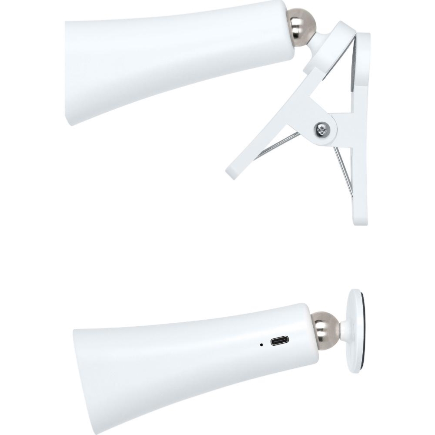 Retlux - himmennettävä ja ladattava 3-in-1 LED-lamppu LED/3W/5V 1200 mAh valkoinen