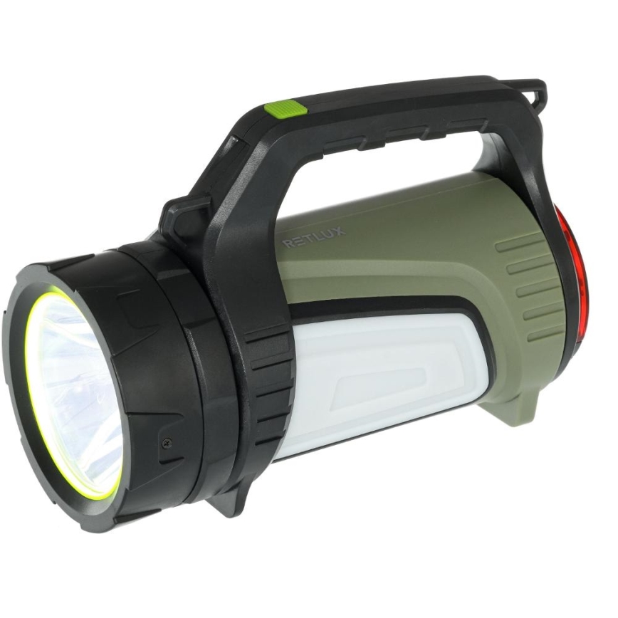 Retlux - himmennettävä ladattava ulkokäyttöön sopiva LED-taskulamppu powerbank-toiminnolla LED/21W/4400 mAh IP44