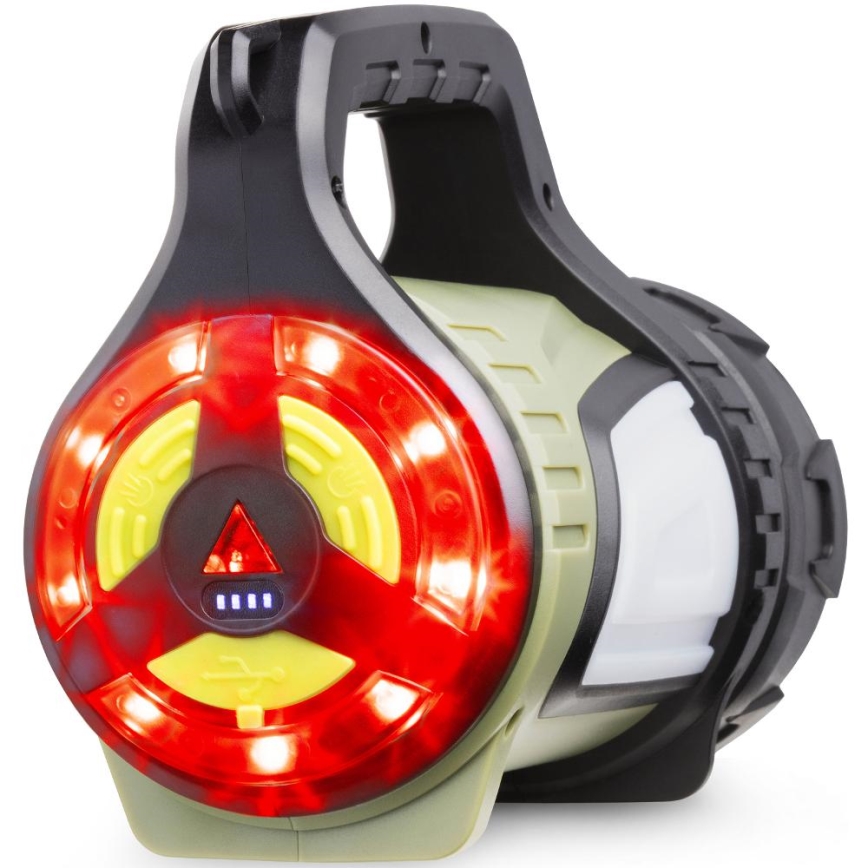 Retlux - himmennettävä ladattava ulkokäyttöön sopiva LED-taskulamppu powerbank-toiminnolla LED/21W/4400 mAh IP44