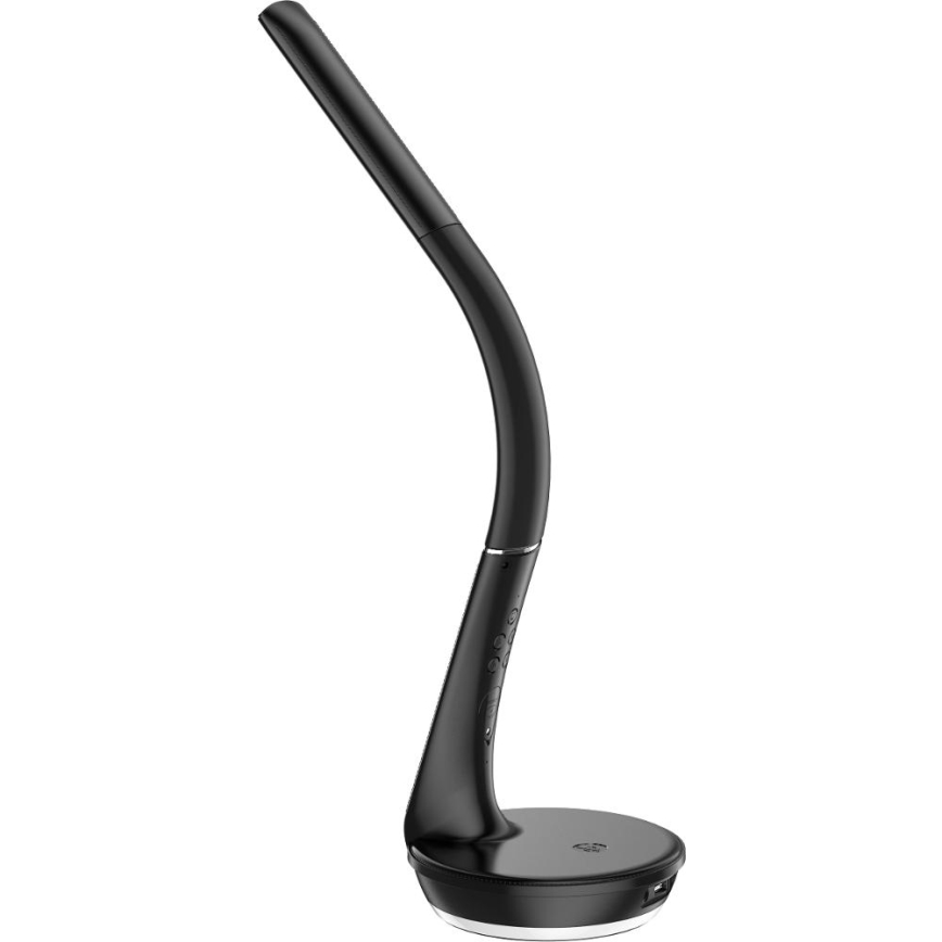 Himmennettävä LED-pöytävalaisin langattomalla latauksella Qi 5W ja näyttö LED/6W/230V 3000/4000/6000K musta