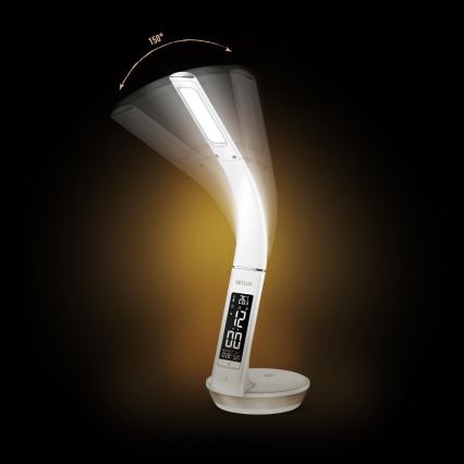 Himmennettävä LED-pöytävalaisin langattomalla latauksella Qi 5W ja näyttö LED/6W/230V 3000/4000/6000K valkoinen