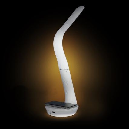 Himmennettävä LED-pöytävalaisin langattomalla latauksella Qi 5W ja näyttö LED/6W/230V 3000/4000/6000K valkoinen