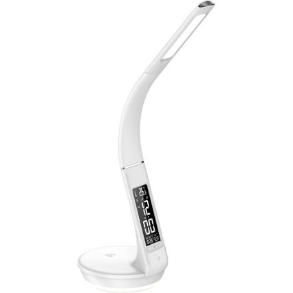 Himmennettävä LED-pöytävalaisin langattomalla latauksella Qi 5W ja näyttö LED/6W/230V 3000/4000/6000K valkoinen
