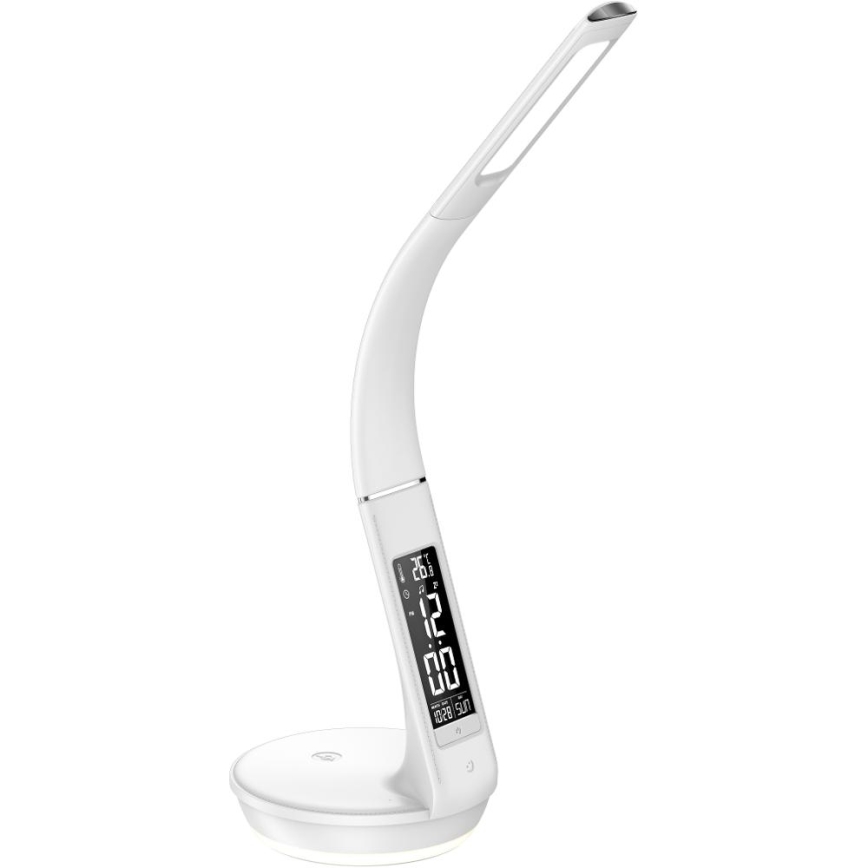 Himmennettävä LED-pöytävalaisin langattomalla latauksella Qi 5W ja näyttö LED/6W/230V 3000/4000/6000K valkoinen