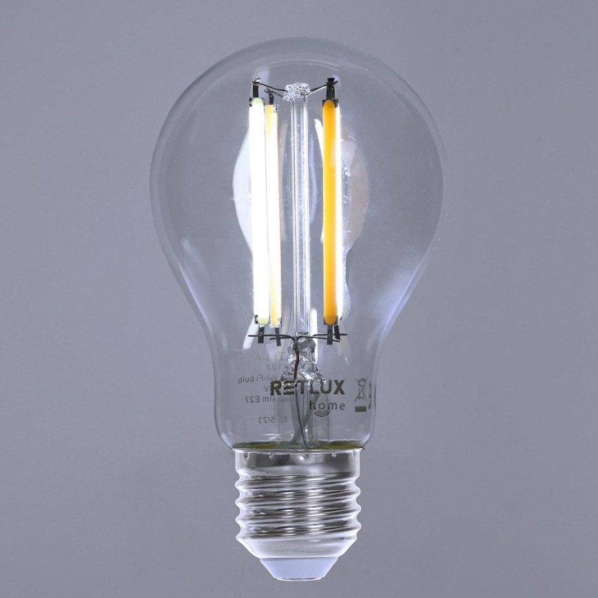Himmennettävä LED-polttimo FILAMENT A60 E27/7W/230V 2700-6500K Wi-Fi Tuya