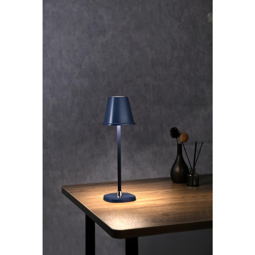 LED Himmennettävä ja ladattava pöytälamppu LED/3W/1800 mAh tummansininen