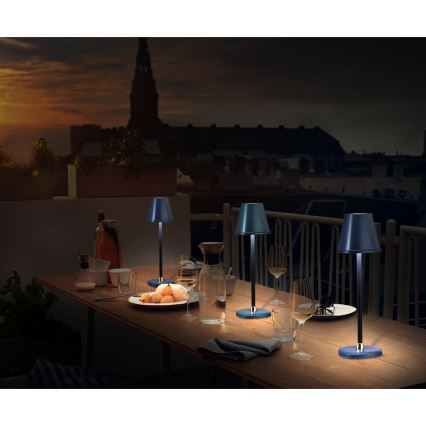 LED Himmennettävä ja ladattava pöytälamppu LED/3W/1800 mAh tummansininen