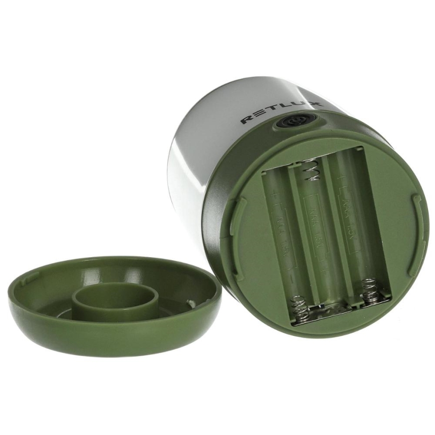 LED Himmennettävä kannattava lamppu LED/3W/3xAAA vihreä