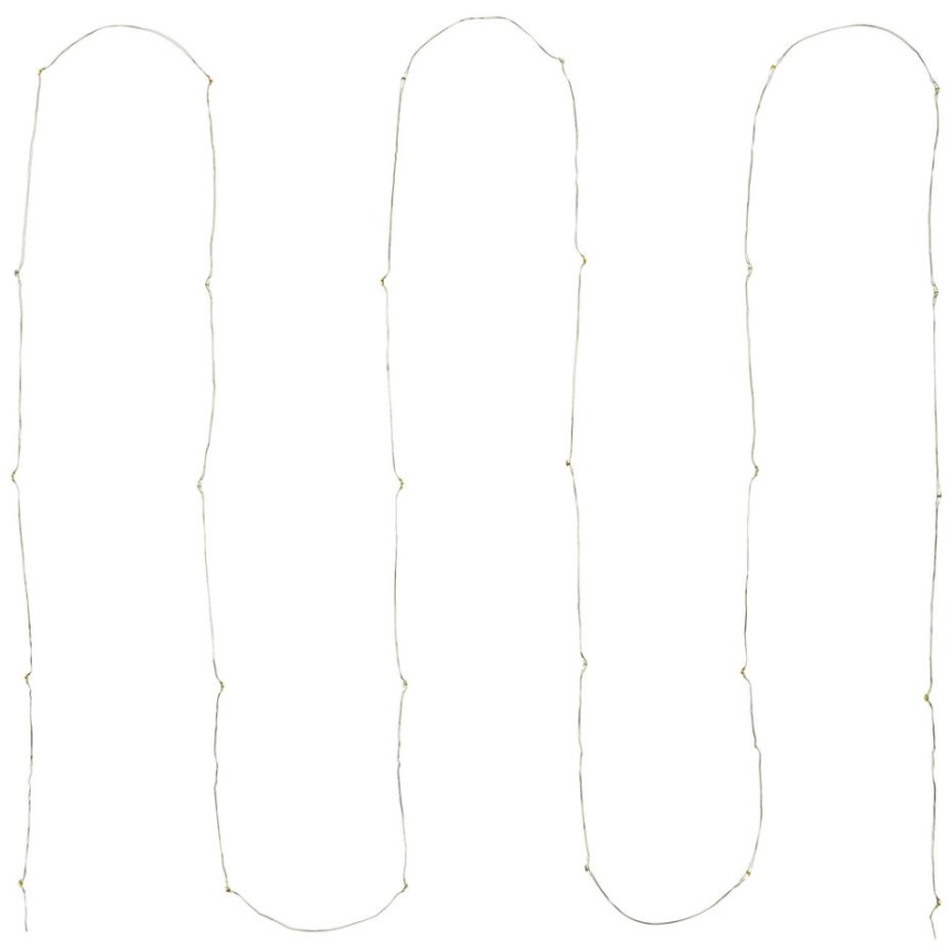 LED Jouluketju 30xLED/2xAA 3,3m monivärinen