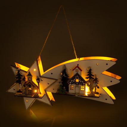 LED Joulukoriste LED/2xAA komeetta