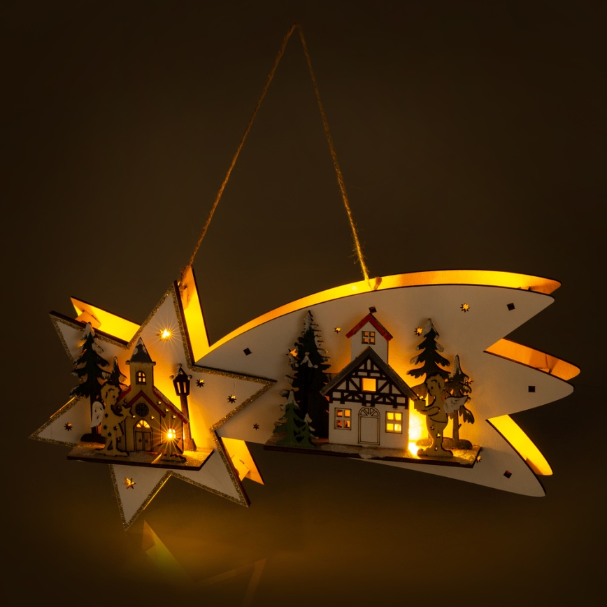 LED Joulukoriste LED/2xAA komeetta