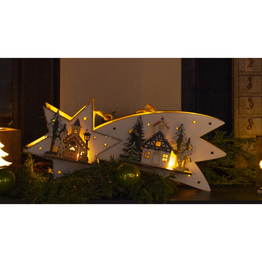 LED Joulukoriste LED/2xAA komeetta