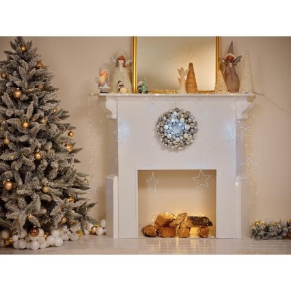 LED-joulukoriste LED/2xLR44/lämpimänvalkoinen lumiukko lumipallon kanssa