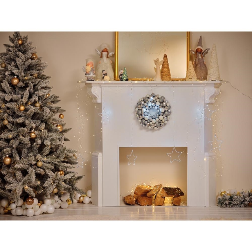 LED-joulukoriste LED/2xLR44/lämpimänvalkoinen lumiukko lumipallon kanssa