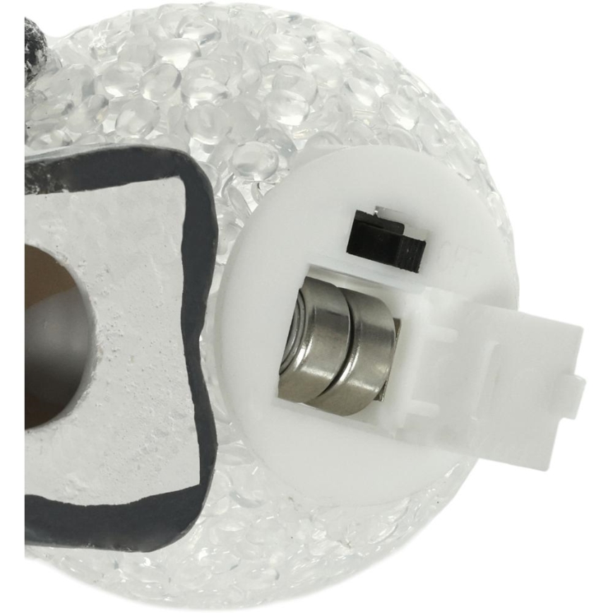 LED-joulukoriste LED/2xLR44/lämpimänvalkoinen lumiukko lumipallon kanssa