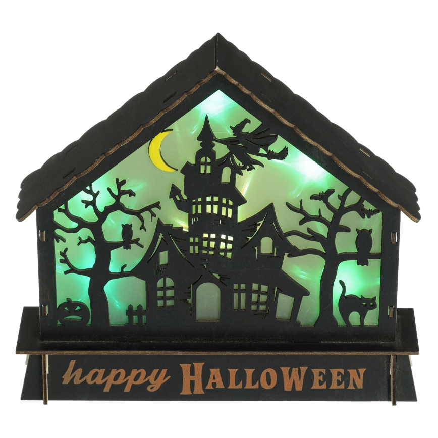 LED Koriste HALLOWEEN LED/2xAA/monivärinen kummitustalo