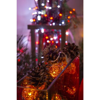 LED Koristeketju 10xLED/2xAA lämmin valkoinen