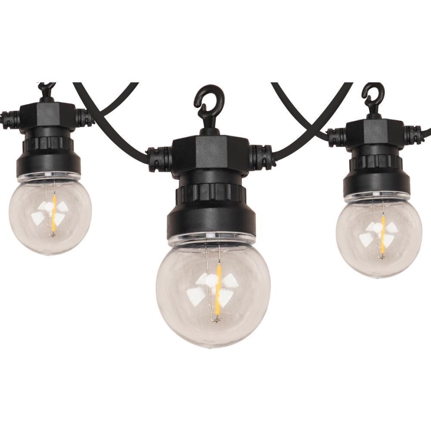 LED koristeketju ulkokäyttöön SEPPELE G45 10xE27/230V 8m IP44 lämpimänvalkoinen