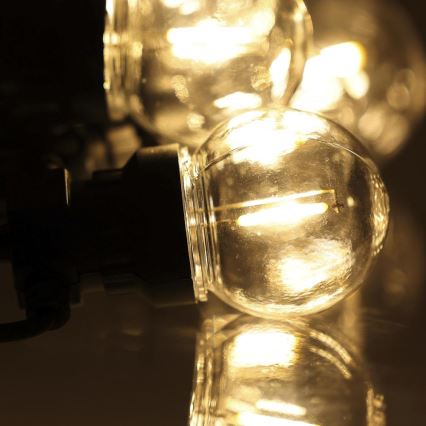 LED koristeketju ulkokäyttöön SEPPELE G45 10xE27/230V 8m IP44 lämpimänvalkoinen
