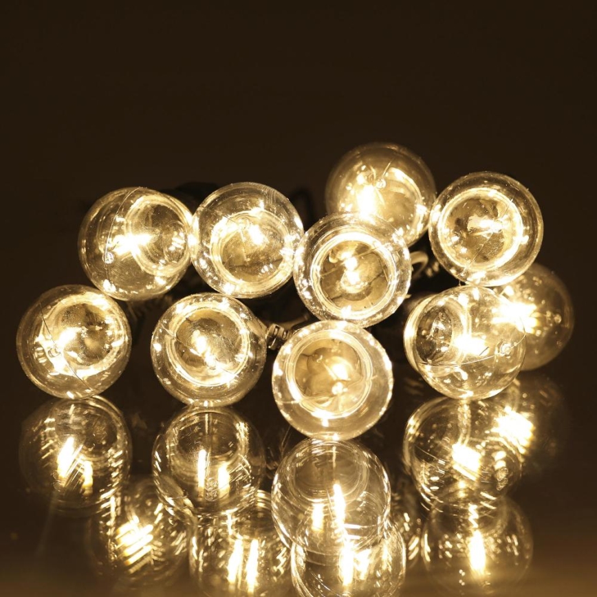 LED koristeketju ulkokäyttöön SEPPELE G45 10xE27/230V 8m IP44 lämpimänvalkoinen