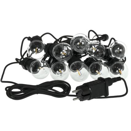 LED koristeketju ulkokäyttöön SEPPELE G45 10xE27/230V 8m IP44 lämpimänvalkoinen