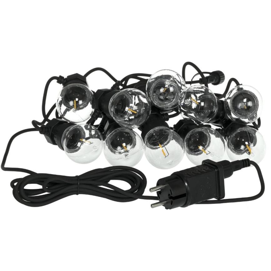 LED koristeketju ulkokäyttöön SEPPELE G45 10xE27/230V 8m IP44 lämpimänvalkoinen