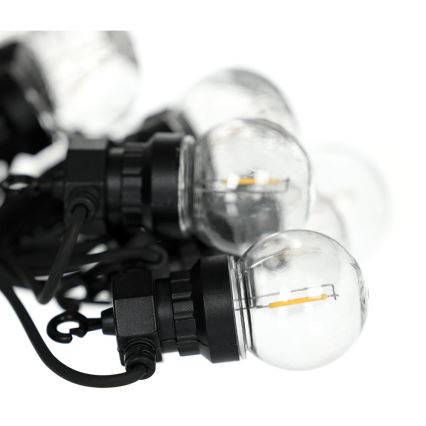 LED koristeketju ulkokäyttöön SEPPELE G45 10xE27/230V 8m IP44 lämpimänvalkoinen