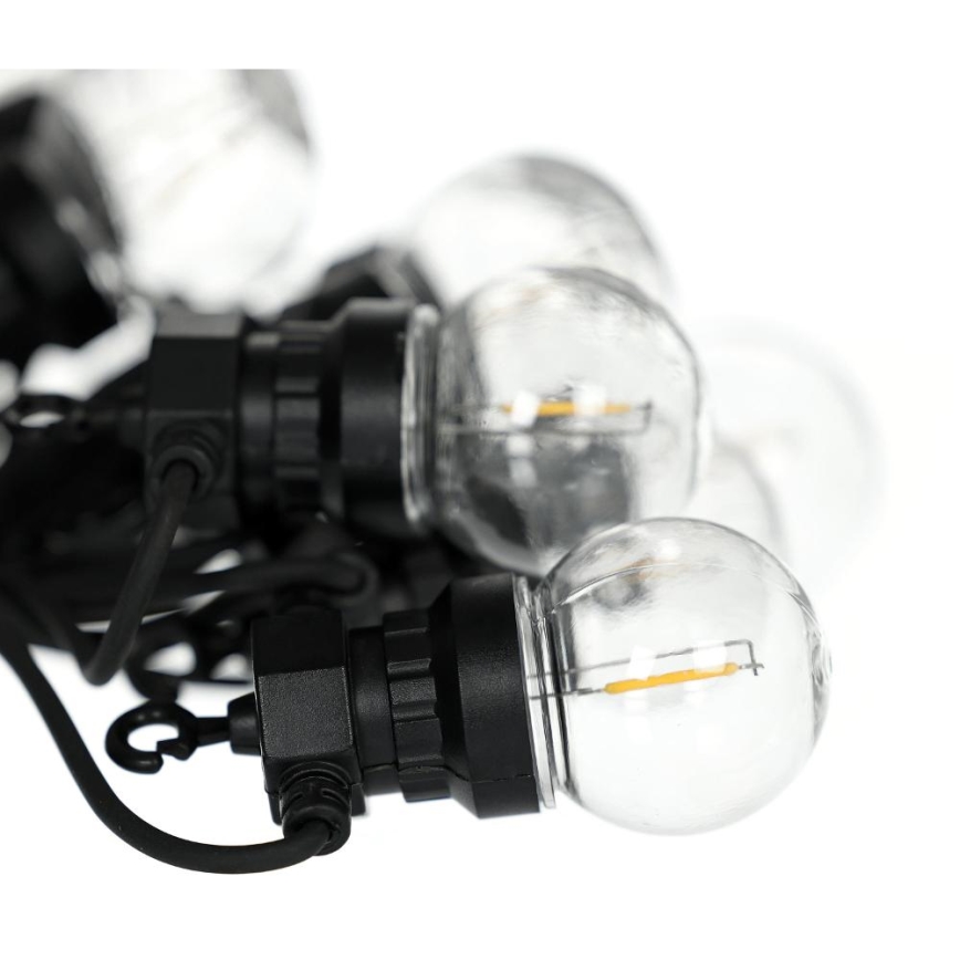 LED koristeketju ulkokäyttöön SEPPELE G45 10xE27/230V 8m IP44 lämpimänvalkoinen