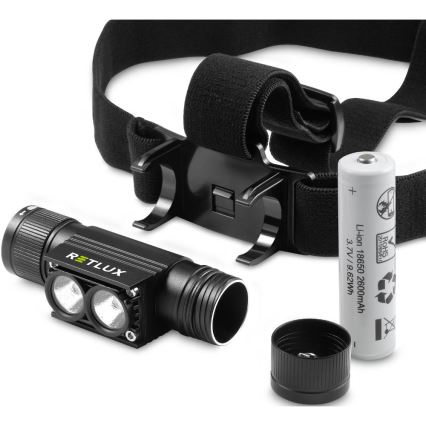 LED ladattava alumiininen otsalamppu LED/2600 mAh IP66