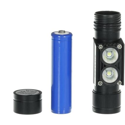 LED ladattava alumiininen otsalamppu LED/2600 mAh IP66