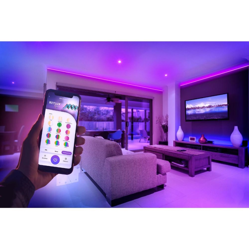 LED RGBW Älykäs himmennettävä nauha 5m LED/230V 2700-6500K Wi-Fi Tuya + kauko-ohjaus