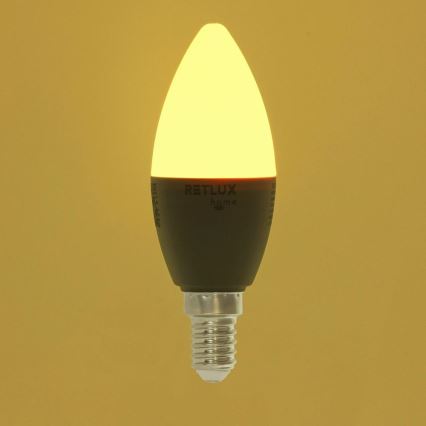 LED RGBW Himmennettävä polttimo C37 E14/4,5W/230V 2700-6500K Wi-Fi Tuya