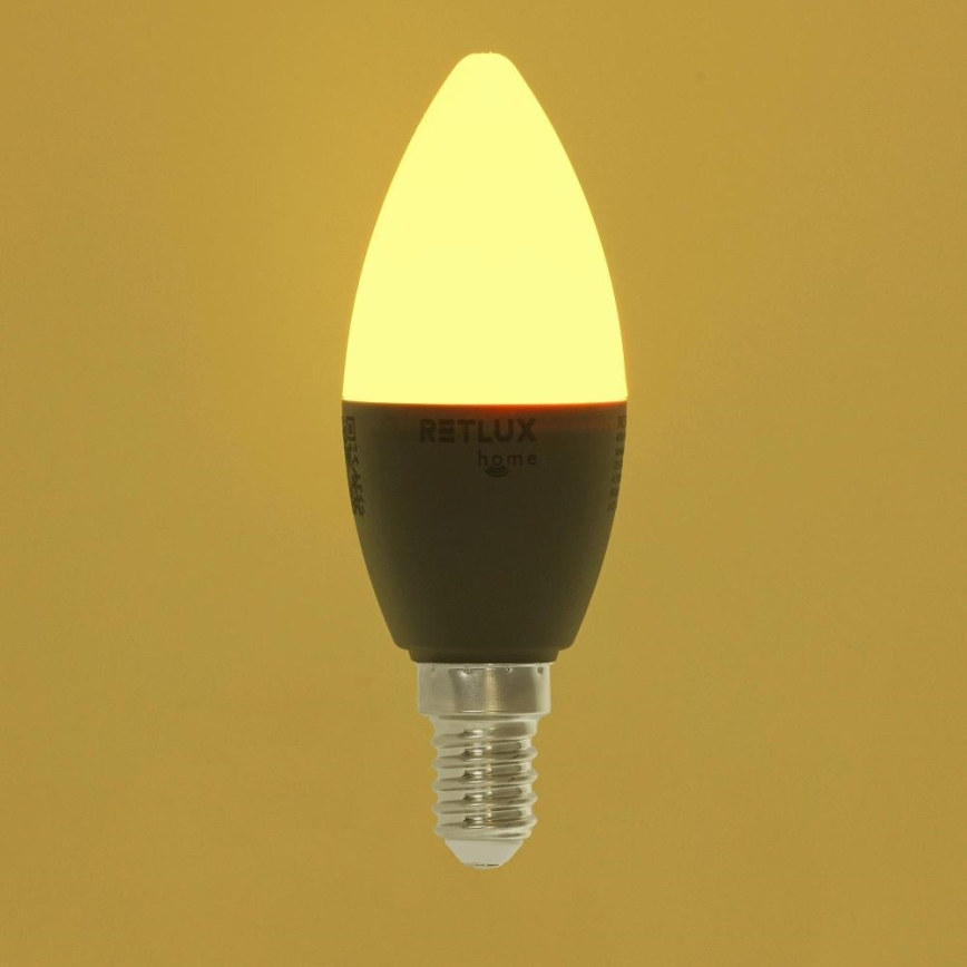 LED RGBW Himmennettävä polttimo C37 E14/4,5W/230V 2700-6500K Wi-Fi Tuya