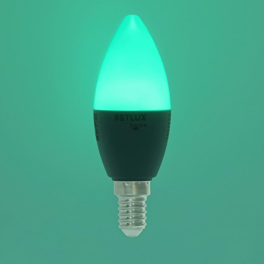 LED RGBW Himmennettävä polttimo C37 E14/4,5W/230V 2700-6500K Wi-Fi Tuya